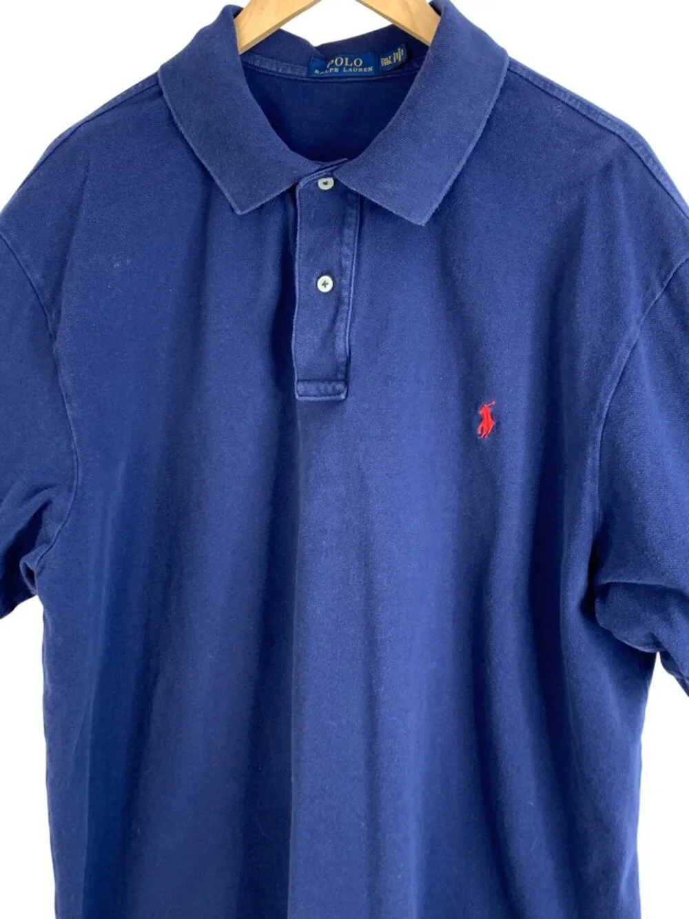 Polo Ralph Lauren Mens Navy Blue Cotton Classic Fit Polo Shirt 2XLT Tall